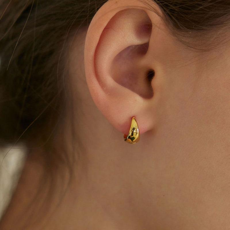 murmur [925silver]Mid con hoop earrings