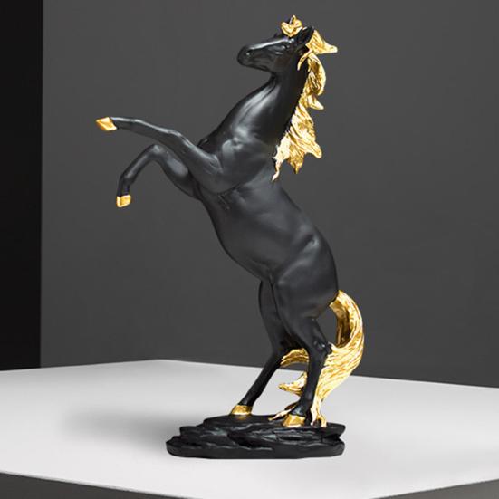 Artistic Horse Figurine Miniature Simulation Pony Statue Resin Animal Sculpture Home Office Desktop Decoration Ornament