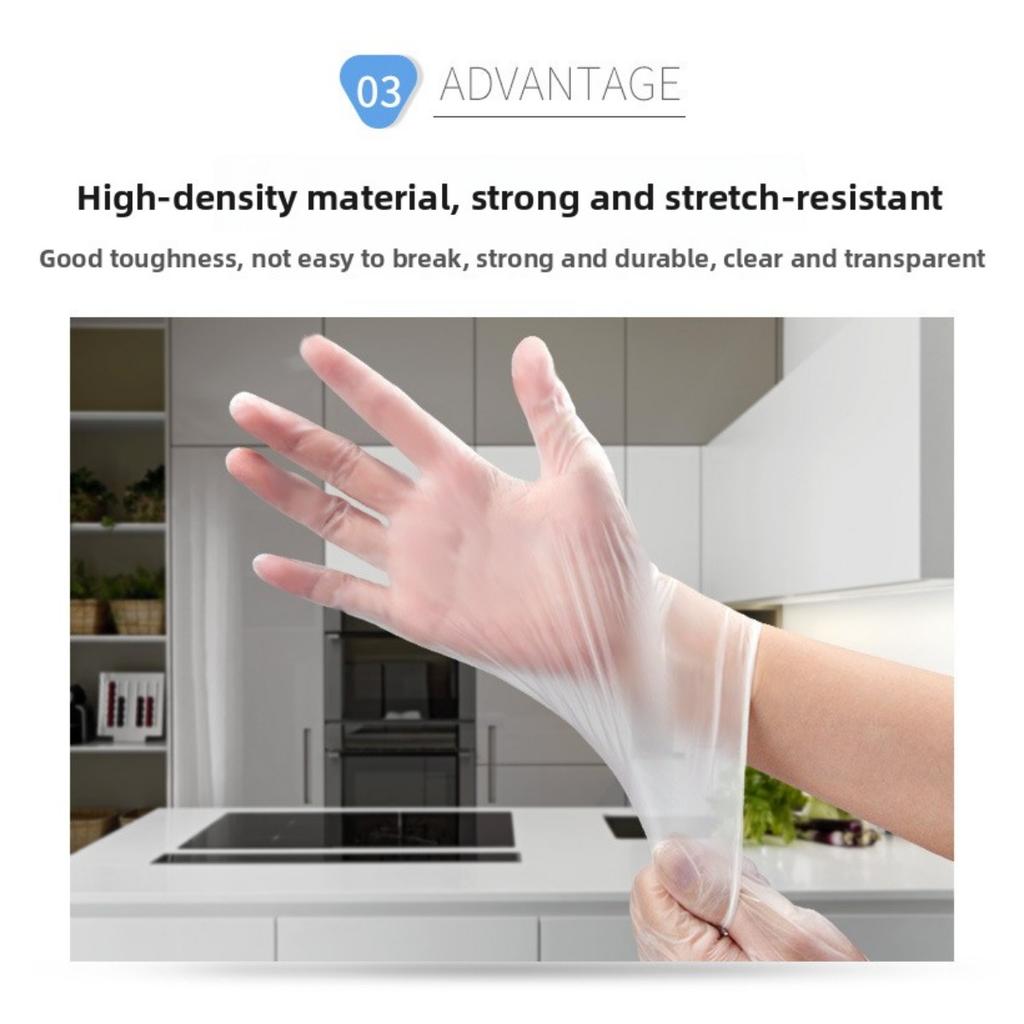 50-1 Perechi Mănuși TPE de Unică Folosință - Mănuși din Plastic Moale Transparent, Folosite pentru Bucătărie, Baie, Casă și Îngrijire Zilnică, Mănuși pentru Îngrijire la Domiciliu | Mănuși Moi