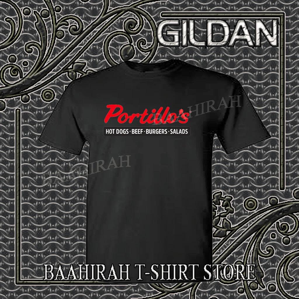

New Portillo s Hot Dog Food Logo American Funny T-Shirt Size S to 5XL 3XL