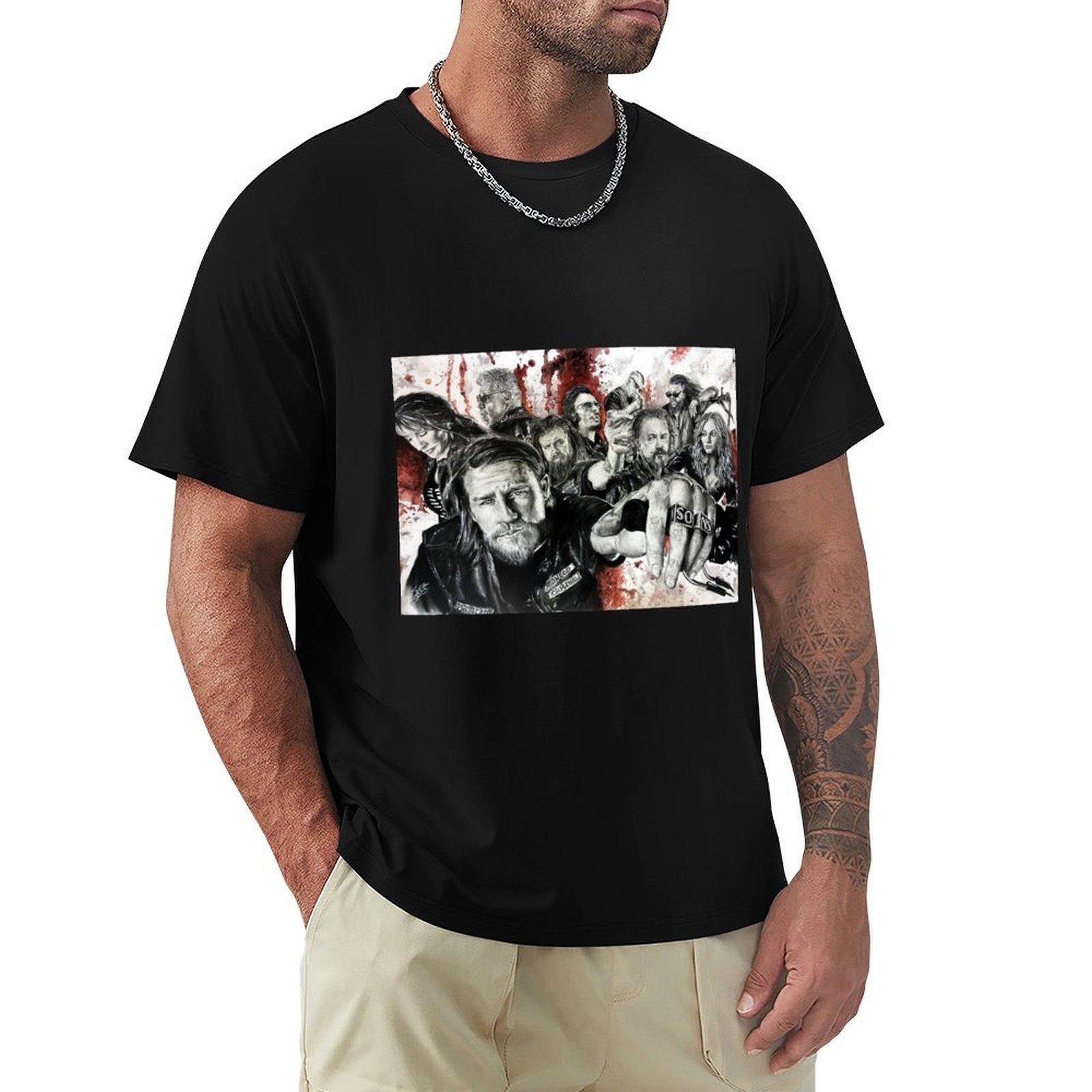 

SOA TShirt blue archive graphic t shirts Tshirts for men cotton 4XL