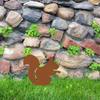 1pc Squirrel Metal Garden Stake - Enhance your yard with this stake. Ideal for fall and outdoor. Elegant garden ornament