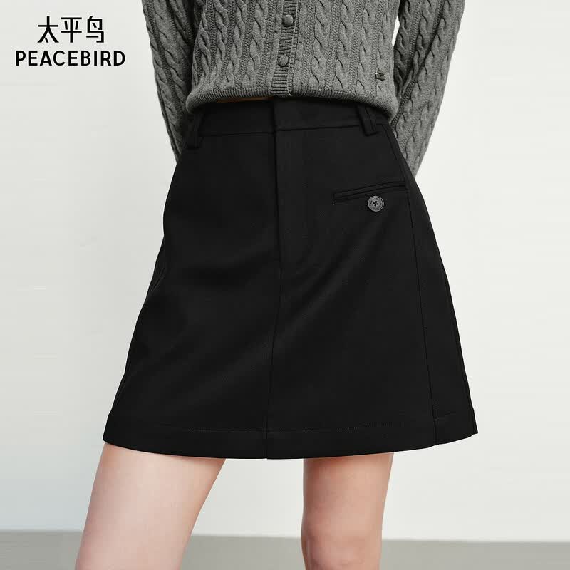 PEACEBIRD Women s Commuter A-Line Mini Skirt M