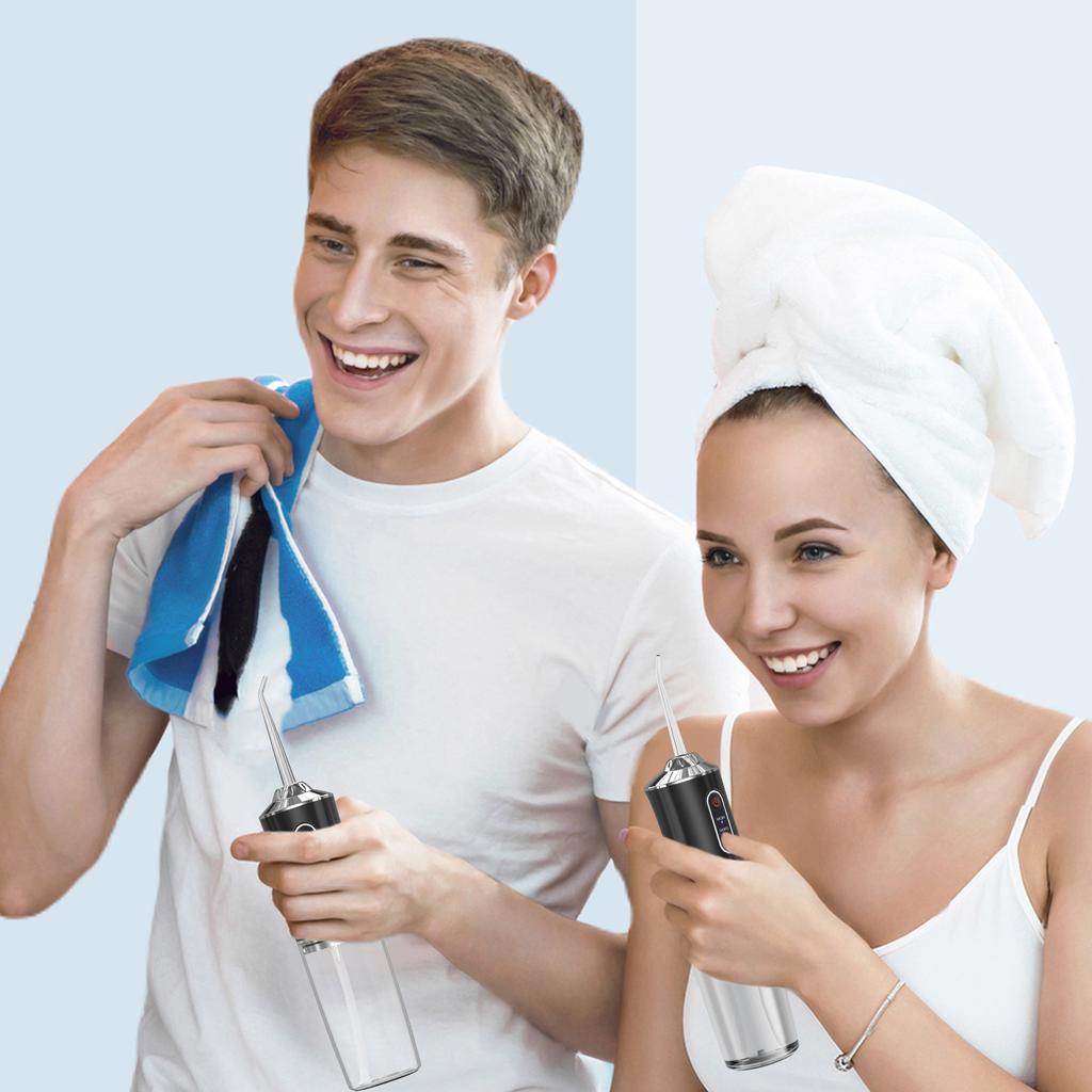 Portable Dental Water Flosser Oral Irrigator USB Rechargeable Water Floss Jet Tooth Pick 8 Tips 220ml Mouth washing machine
