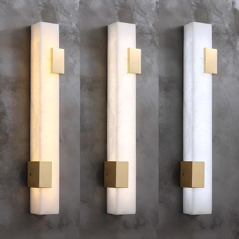 Modern Italian Marble Long Strip Wall Lamp for Living Room or Bedroom