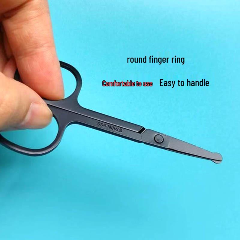 Eyebrow and Nose Hair Trimming Scissors - Stainless Steel, Round Head for Precise Grooming