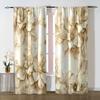 2pcs Mijin Flower Curtains Light Luxury European Living Room Bedroom Pullrod Pocket Window Decoration Curtains