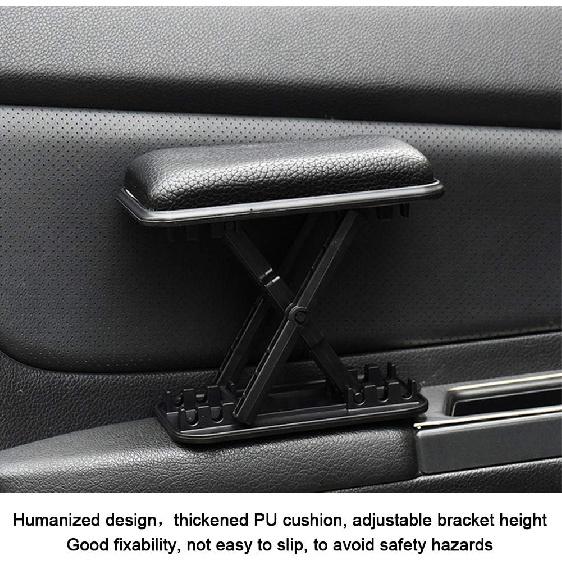Universal Automobile Car Left Hand Armrest Pad Anti Fatigue Elbow Support Adjustment Bracket Cushion ABS PU Fatigue Accessories Arm Rest Console