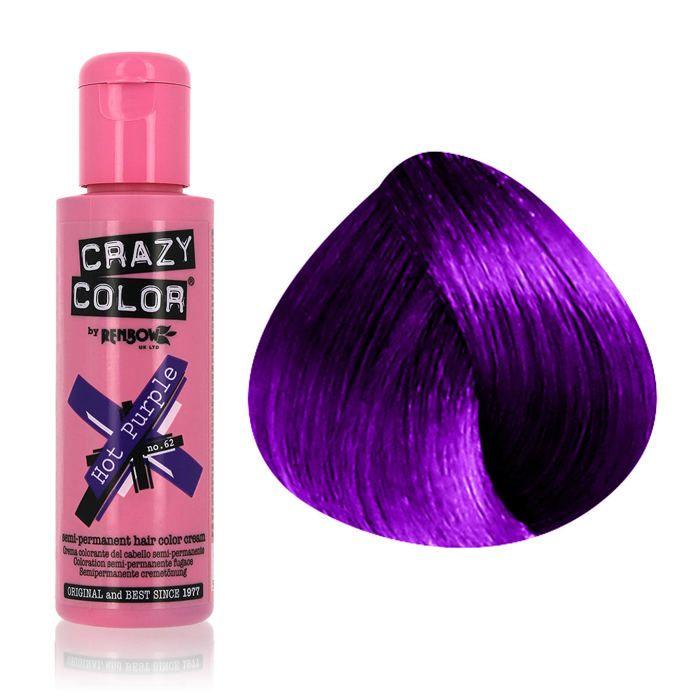 Coloration Semi-permanente - Renbow - Hot Purple - 100ml - Sans Ammoniaque - Crème