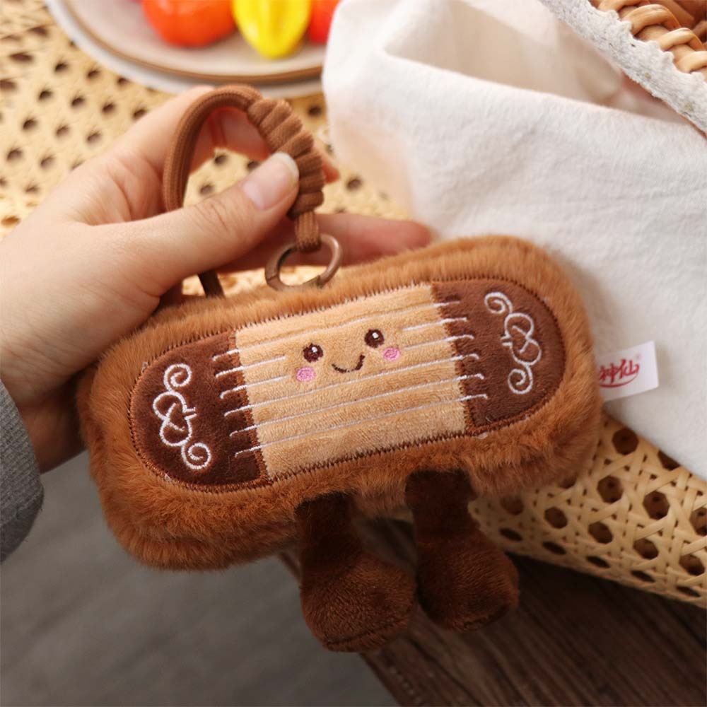 Simulated Chinese Zither Doll Pendant Kawaii Guzheng Plush Pendant Kids Gifts