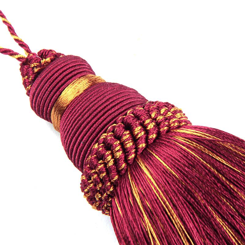 2pcs Home Decor Hanging Rope Silk Tassel Fringe Tassel Trim Garment Decoration Key Tassels For DIY Embellish Curtain Accessories
