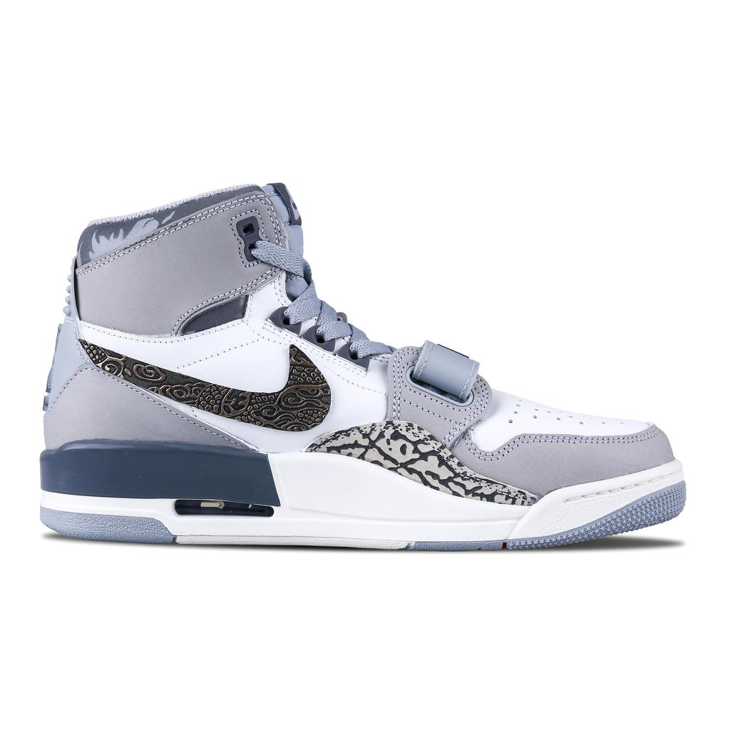 Jordan Legacy 312 High top Vintage Basketball Shoes Men's White Gray AV3922-002(Team152-)