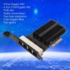 4 Port RJ45 Gigabit Ethernet Card 10100100025000 Mbps PCIE Network Interface Card for Gaming