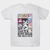 Men Black Print T-shirt Bluey Muffin Heeler The Eras Tour Vintage Cartoon No-Cut Transfer Paper Print Cotton Tshirt