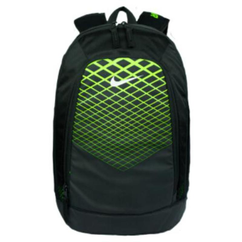 Nike Polyester Backpack Regular Unisex Black/Green Casual BA5374-010