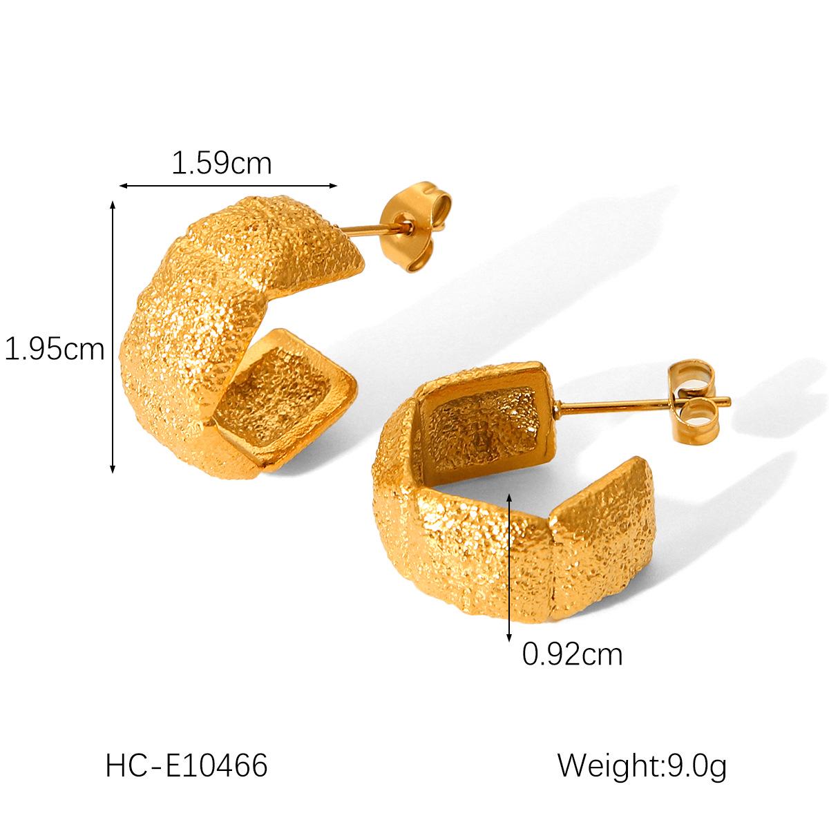 

Европейские и американские серьги-кольца из кованой титановой стали в стиле инс - Не выцветающие серьги-гвоздики из нержавеющей стали для женщин