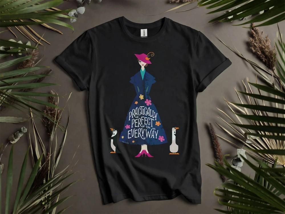 Cute Disney Mary Poppins Practically   Men Women Unisex Tshirt Unisex T-Shirt XXXXL