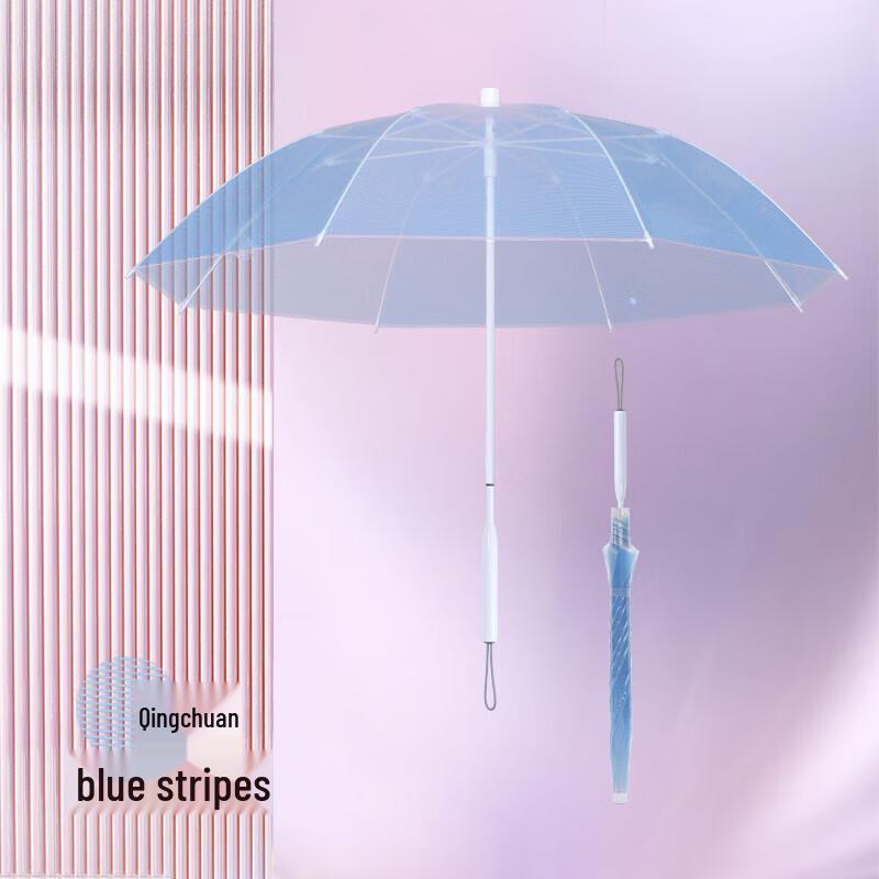 

MAMORU Striped Transparent Folding Umbrella