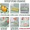 28/56 Grids Ice Cube Mold Press Ice Tray Bucket One-touch Release Ice Maker Portable Ice Box Food Grade Kitchen Accessories
