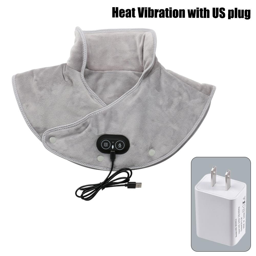 Electric Heating Shoulder Neck Pad Massager Three Gear Hot Compress Cervical Shawl Warmer for Heated Scarf Best Back Relax Brace