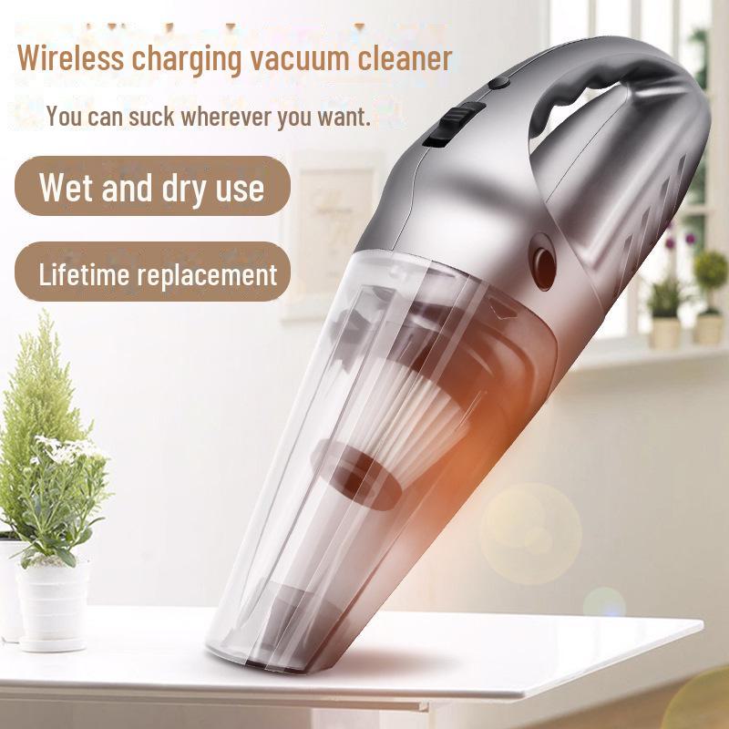 Handheld Car Vacuum Cleaner with High Power and Wireless Charging for Household and Car Use