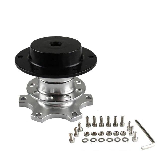 Universal Steering Wheel Quick Release Hub Boss Kit Wheel Hub Adapter For 6 Hole Steering Wheel Hub