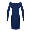 2024 Spring Women Off Shoulder Long Sleeve Lace Bodycon Mini Dress Sexy Slim Pencil Club Night Out Dress Plus Size S-L