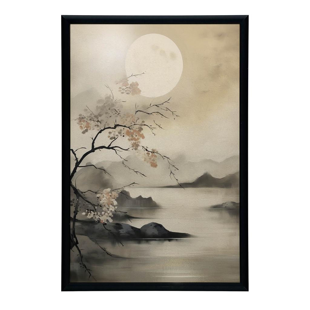 Misty Lake Misty Lake, 30X40 Cm, Unframed, Premium Canvas On Stretcher