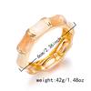 Vintage Enamel Irregular Geometic Bangles for Women Elegant Chunky Wrist Bracelets Vacation Stacked Unique Jewelry Gift