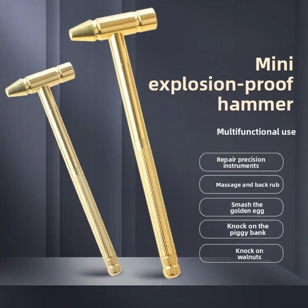 Guld Färg Mini Hantverks Hammare Koppar Zink Zink Legering Multifunktions Hammare Mikroskruvmejsel Klockmakarverktyg