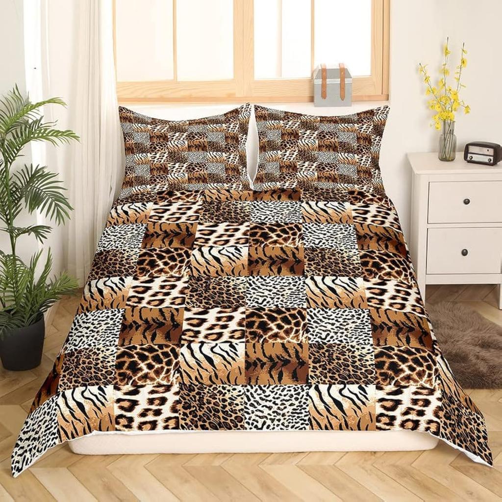 Set Biancheria da Letto Decorativo a Tema Pesca e Caccia per Bambini, Dimensioni Matrimoniale, Copripiumino per Ragazzi, Decorazione Camera da Letto Adolescenti, Set da 3 Pezzi, Senza Piumone