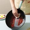 lanmi Non Stick Wok Pan with Lid Titanium Ceramic Pan Aluminum Alloy Stir-fry Pan Flat Bottom Pow Wok Pan For All Stovetops LM02