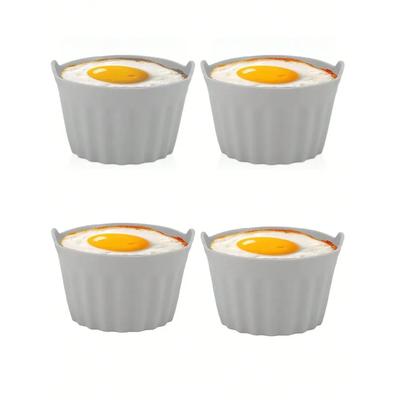 4 ks Kelímky do horkovzdušné fritézy Ramekiny pro horkovzdušnou fritézu Silikonové Velké formičky na muffiny Nepřilnavé Pošírovač vajec Silikonová forma Pečicí forma Snadné vyjmutí