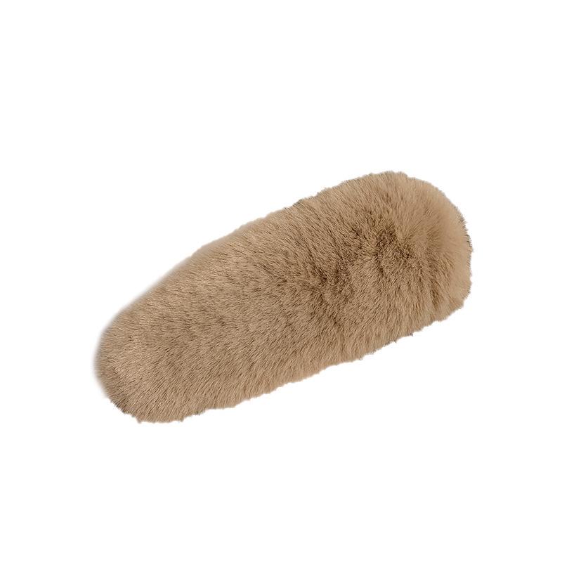 10cm Multicolor Plush Hair Clip - Soft, Versatile & Gentle on Hair for Women's Bangs (Mori Style)