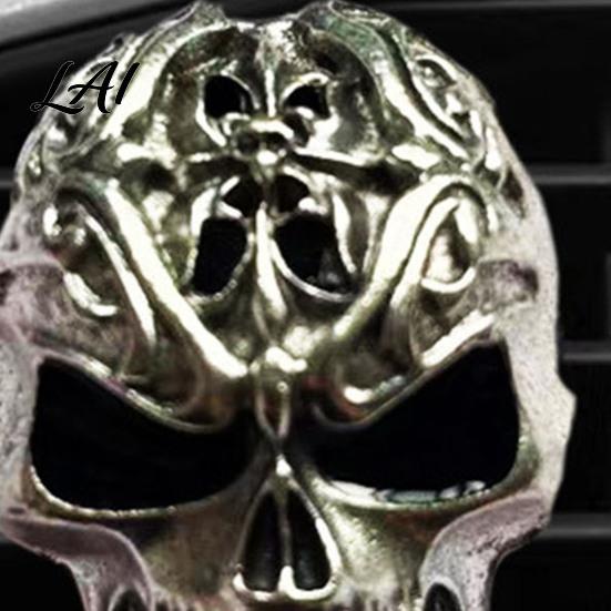 Alloy Skull Auto Air Freshener Holder Car Vent Clip Retro Dashboard Stylish Decoration Trim Funny Head Interior Accessories Personalized Gift
