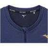 Mizuno Running Wear Dry Aeroflow Long Half Highly Estate Blue T-Shirt, Sleeve, Zip, Breathable, Reflective, J2MAB505, Men's,