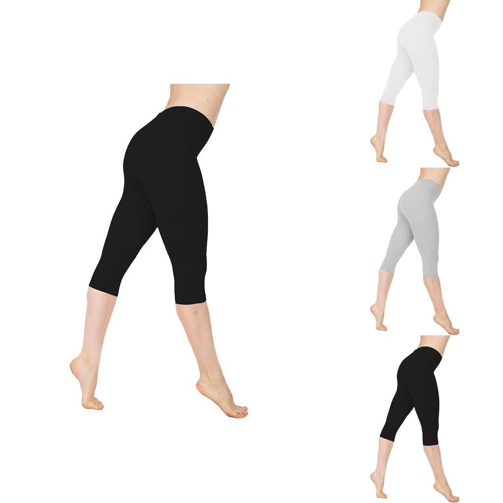 Stylowe damskie spodnie capri 3/4 z niskim stanem do jogi dla bezwysiłkowego stylu fitness i komfortu
