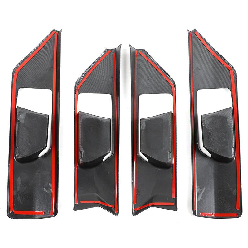ABS Carbon Fiber For Toyota Hilux 2026+ Interior Accessories Door Handle Window Rises Switch Cover Gear Box Shift Panle Cover