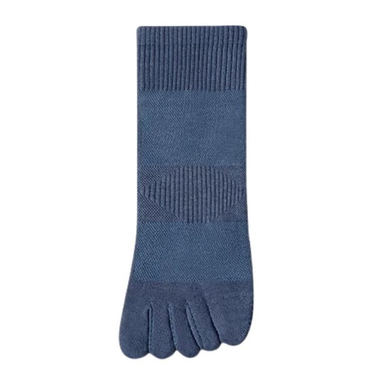 Men's Autumn and Winter Style Pure Cotton Deodorant Breathable Sports Cylinder Five Finger Socks