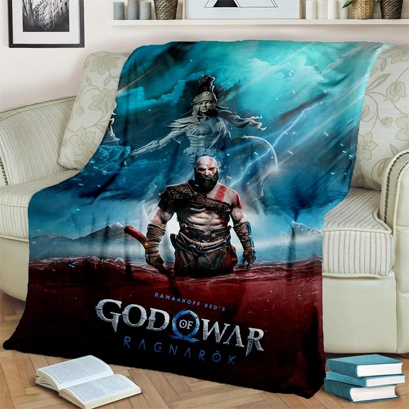 3D hry God of War Hry Kratos HD deka, měkká deka pro domácí ložnici Pohovka Pohovka Piknik Cestovní přikrývka do kanceláře pro děti