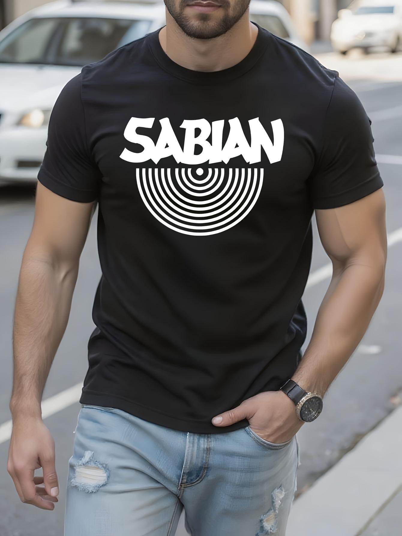 Black Graphic Tshirt Sabian Vintage Music Tee Bold XL
