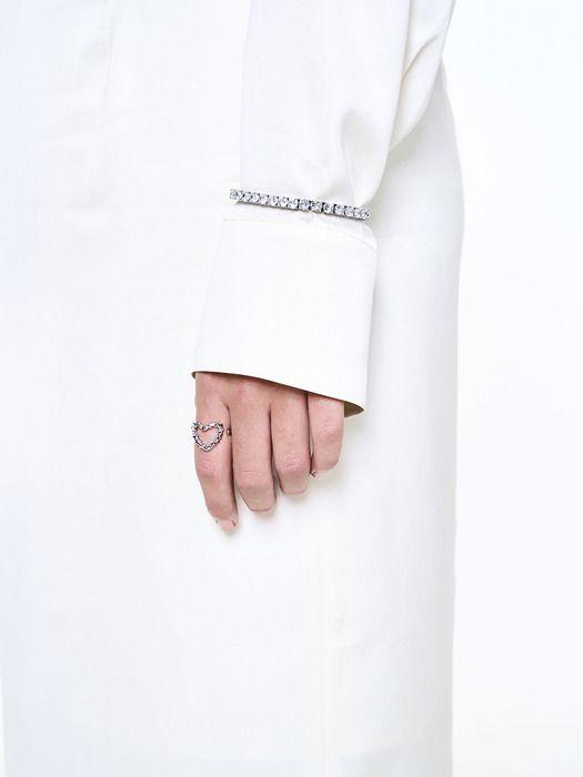 SENTIMENTS NO.611 [SILVER] SPIKY HEART RING