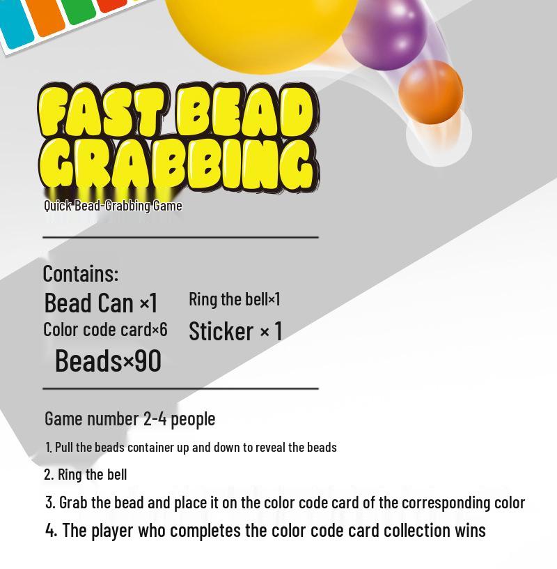 Kids' Interactive Bead Bingo Game – Enhances Hand-Eye Coordination & Cognitive Skills