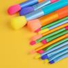 15Pcs Rainbow Rainbow Makeup Brushes Synthetic Hair Colourful Make Up Brush Set  Makeup Beginner