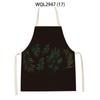 Flower Rabbit Beauty Pattern Kitchen Aprons for Women Men Linen Waist Bibs Household Cleaning Pinafore Home Cooking Apron
