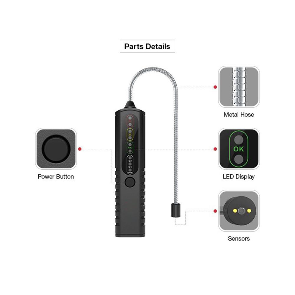 With Multiple LED Indicators BF100 For DOT3/DOT4/DOT5.1 High Sensitivity Probe Automotive Liquid Testing Tool Brake Fluid Tester