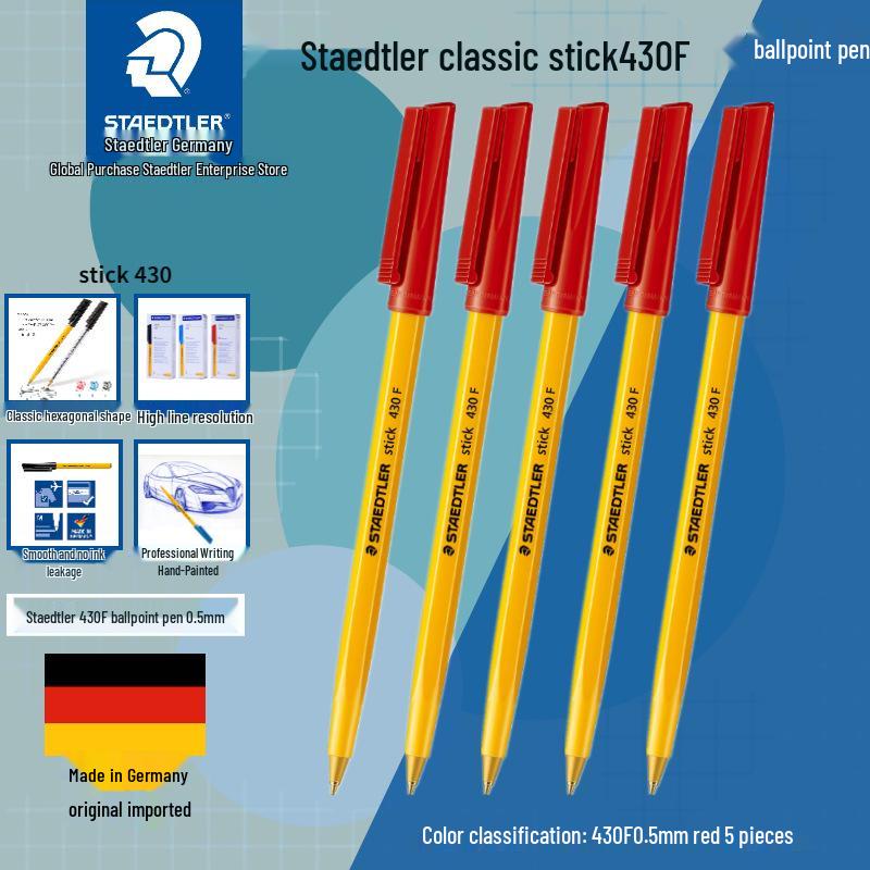 German Warrior Armor Ballpoint Pen - Classic Stick 430, 0.5/0.7mm, Red/Blue/Black Ink