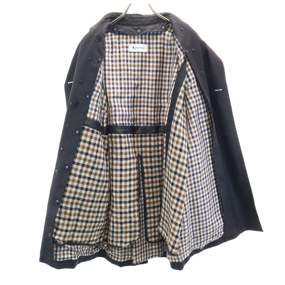 Aquascutum Made In Japan Trench Coat Black Liner with Belt Women Used