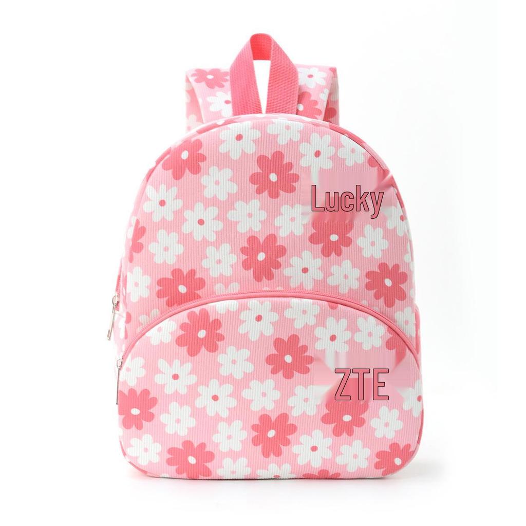 Cute Cartoon Corduroy Backpack - Large Capacity Plush Bear School Bag for Students