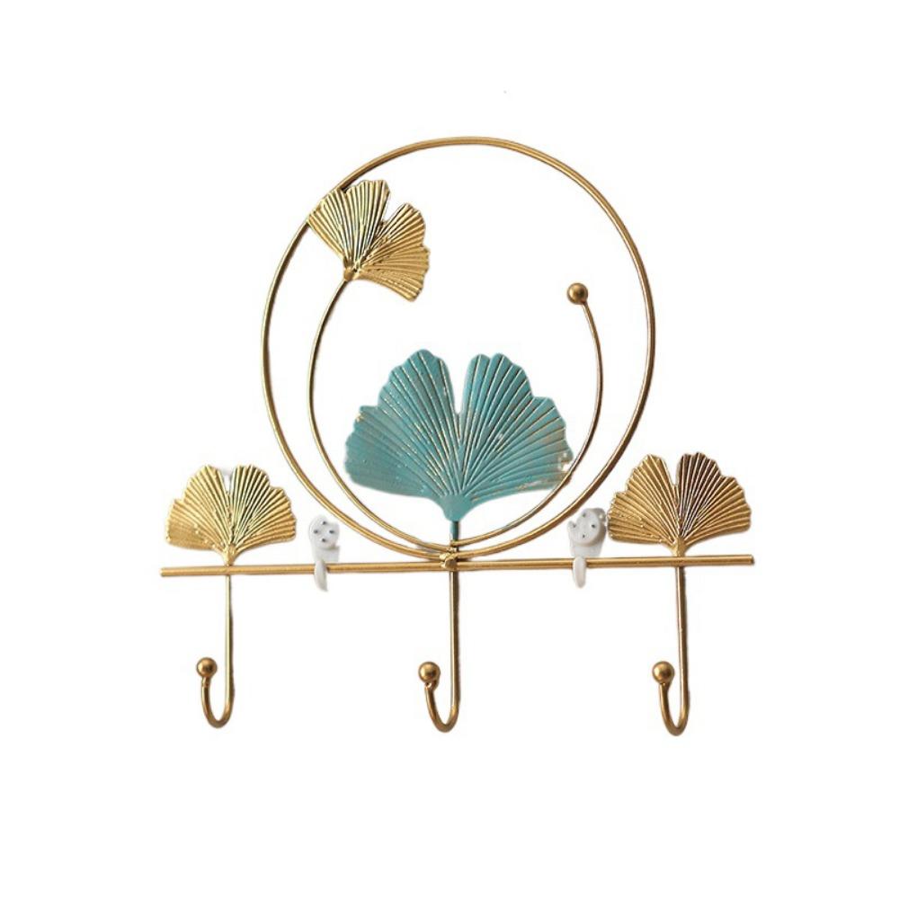 Nordic Style Hanging Key Holder Handmade Metal Storage Rack Iron Art Coat Hanger  Room Decorative